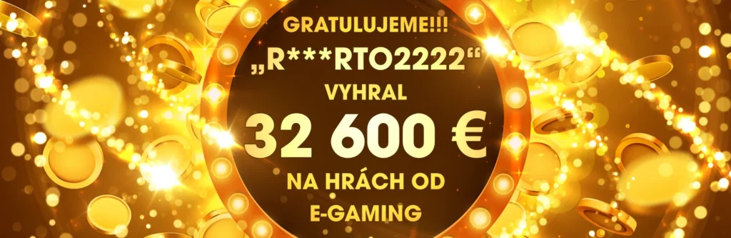 TOP výhra týždňa: 32 600 € v hrách od e-Gaming
