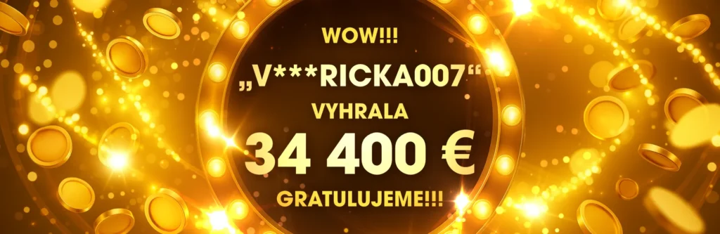 TOP výhra týždňa: 34 400 € v sérii troch hier