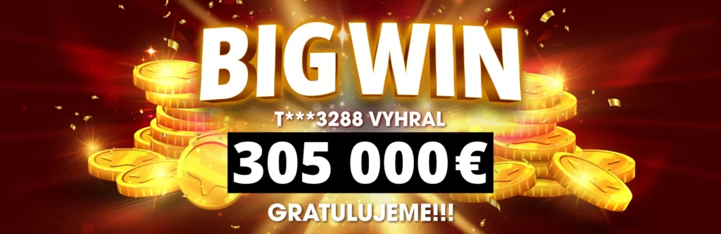 TOP výhra týždňa: 305 000 € v sérii 3 hier